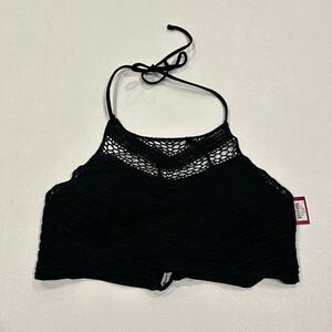 SO Black Crochet High Neck Bikini Top | NWT | Size XXL